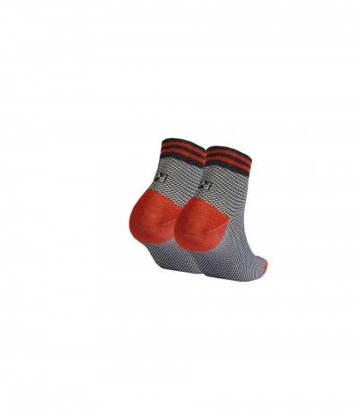 SILVERION GÜMÜŞLÜ ÇORAP GENÇ KA SİYAH-KIRMIZI