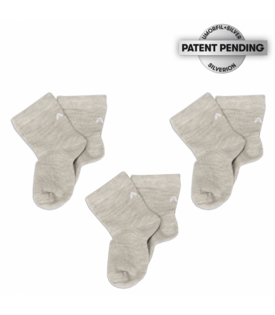 SILVERION GÜMÜŞLÜ BEBEK ÇORABI - 3'LÜ SET