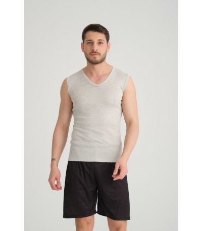 SILVERION GÜMÜŞ+UMORFİL KAR. ERKEK V YAKA ATLET