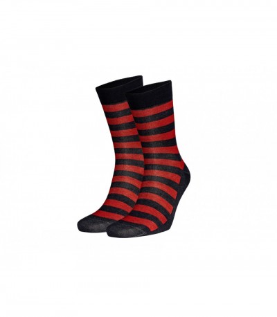 SILVERION GÜMÜŞLÜ ÇORAP GENÇ YB LACİVERT-KIRMIZI